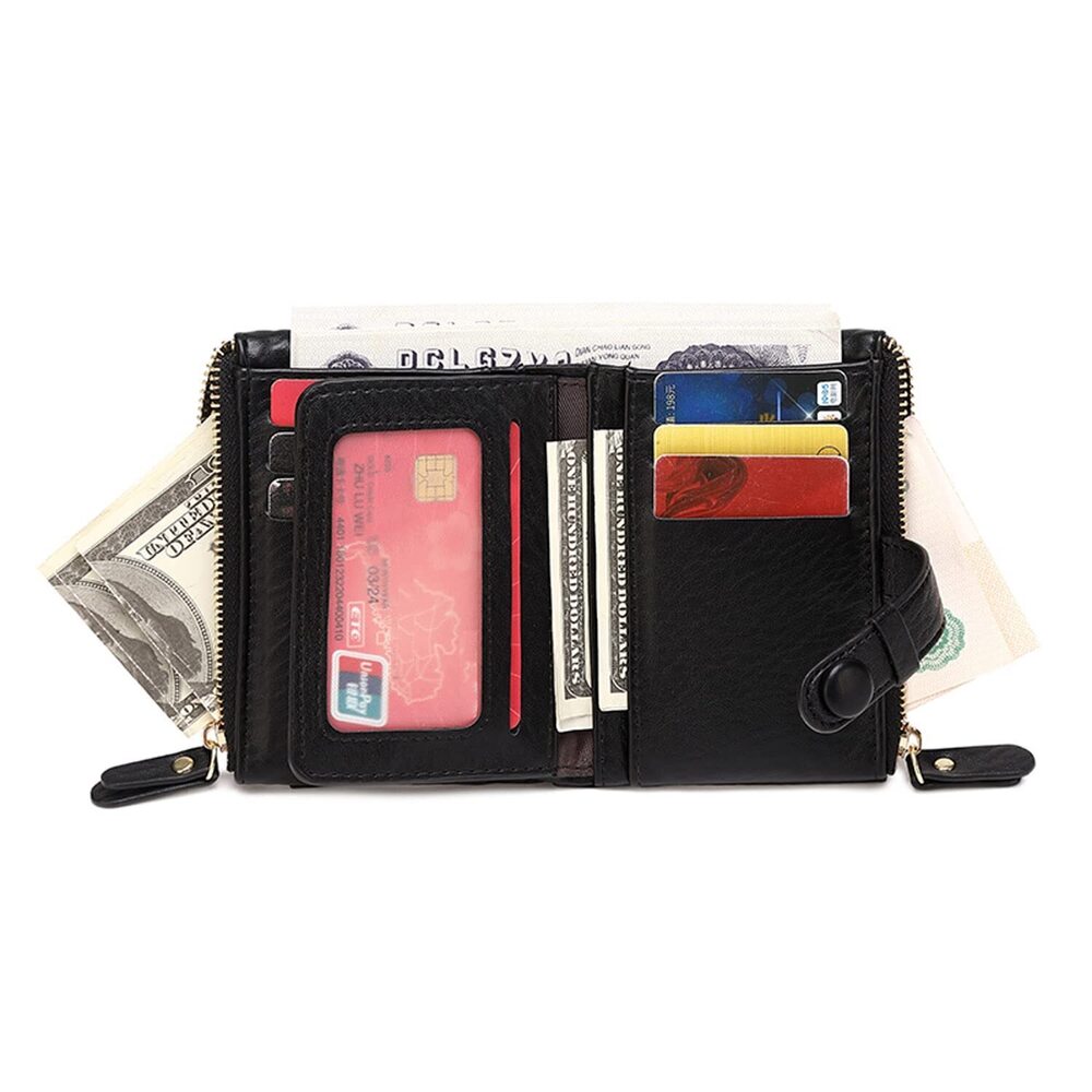 3984 Wallets Leather Wallets Rfid Small Wallet Billfolds ,Trifold Mini View 5
